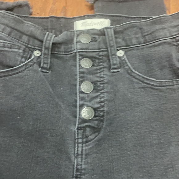 Madewell 10" High-Rise Jeans Berkeley Black Button-Through Edition Size 25 - Picture 3 of 4